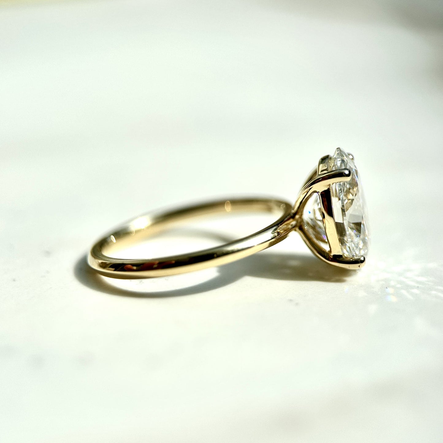 Classic Oval Cut Solitaire - 3ct+ (11.5mm+, D/E & VVS)