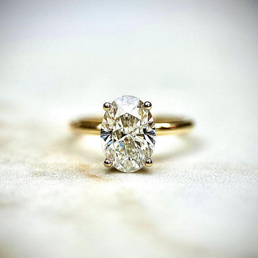 Classic Oval Cut Solitaire - 1.80ct+ (9.5mm+, D/E & VVS)