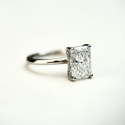 Classic Radiant Cut Hidden Halo - 1.80ct+ (8.5mm+, D/E & VVS)