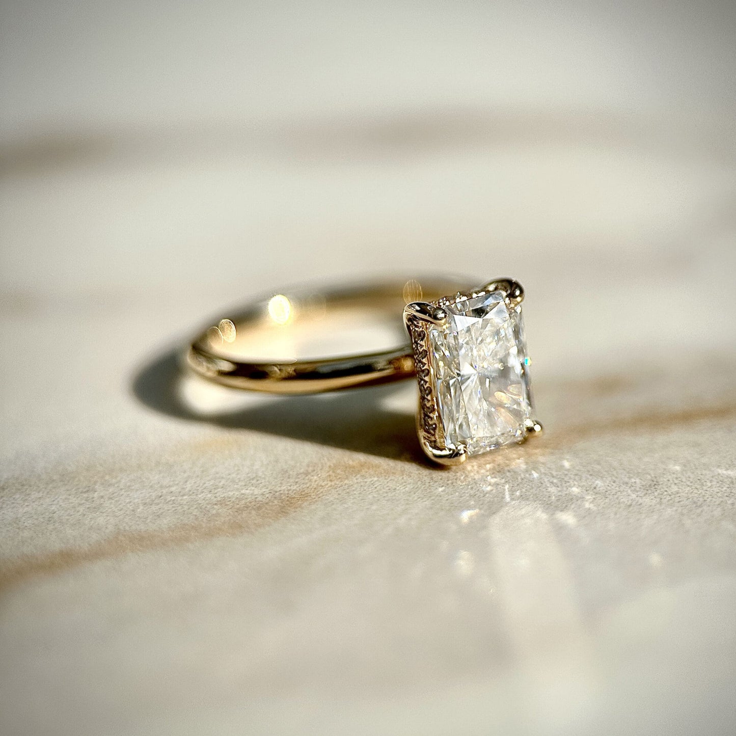 Classic Radiant Cut Hidden Halo - 1.50ct+ (8mm+, D/E & VVS)