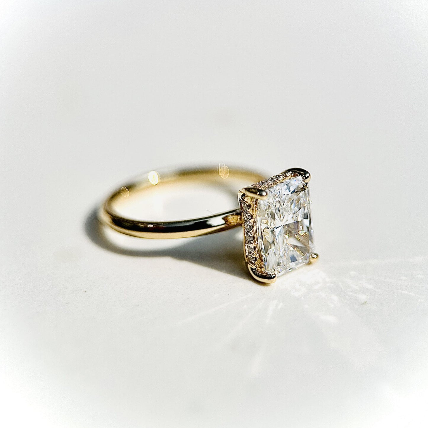 Classic Radiant Cut Hidden Halo - 2ct+ (9mm+, D/E & VVS)