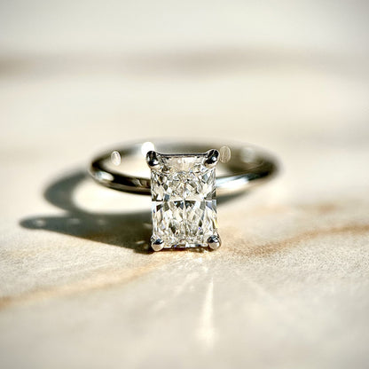 Classic Radiant Cut Solitaire - 1.50ct+ (8mm+, D/E & VVS)