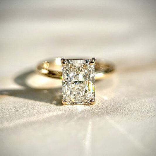 Classic Radiant Cut Solitaire - 2ct+ (9mm+, D/E & VVS)