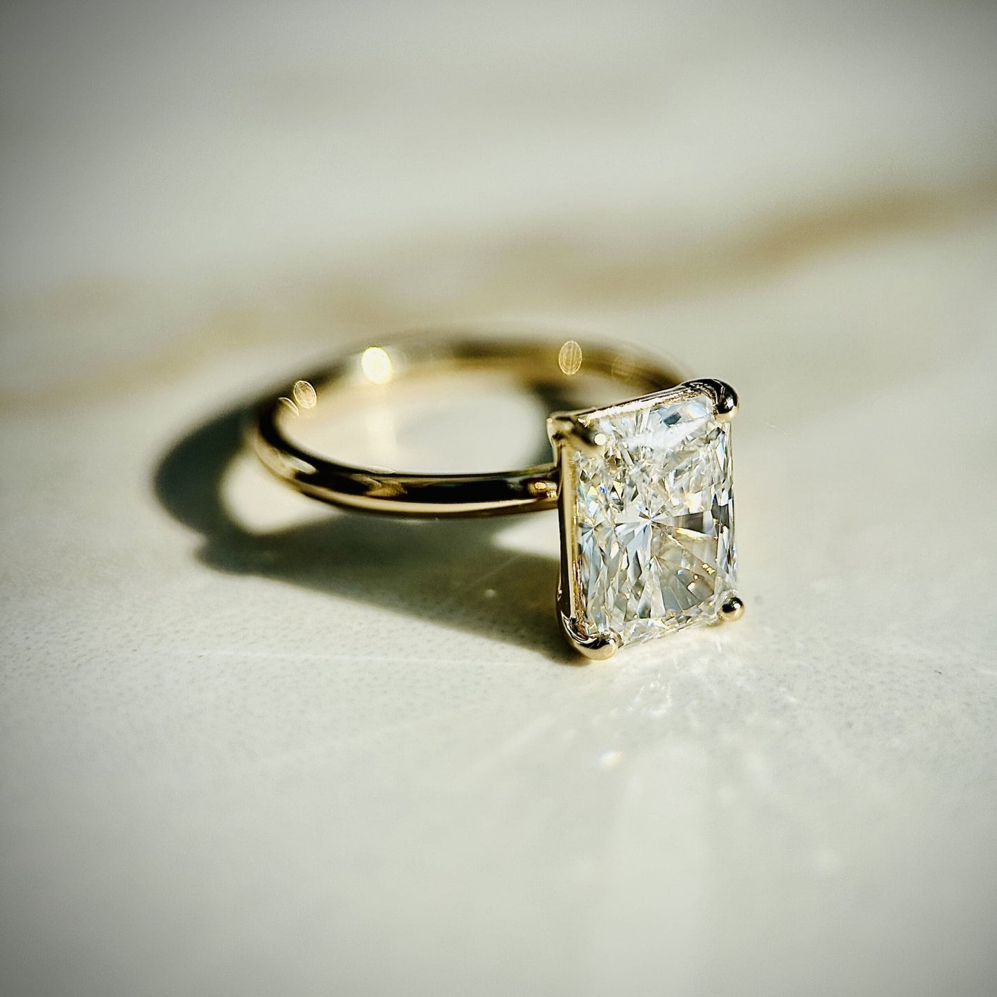 Classic Radiant Cut Solitaire - 2ct+ (9mm+, D/E & VVS)