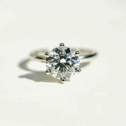 Classic Round Cut Solitaire (6 prong) - 2ct+ (8.2mm+, D/E & VVS)