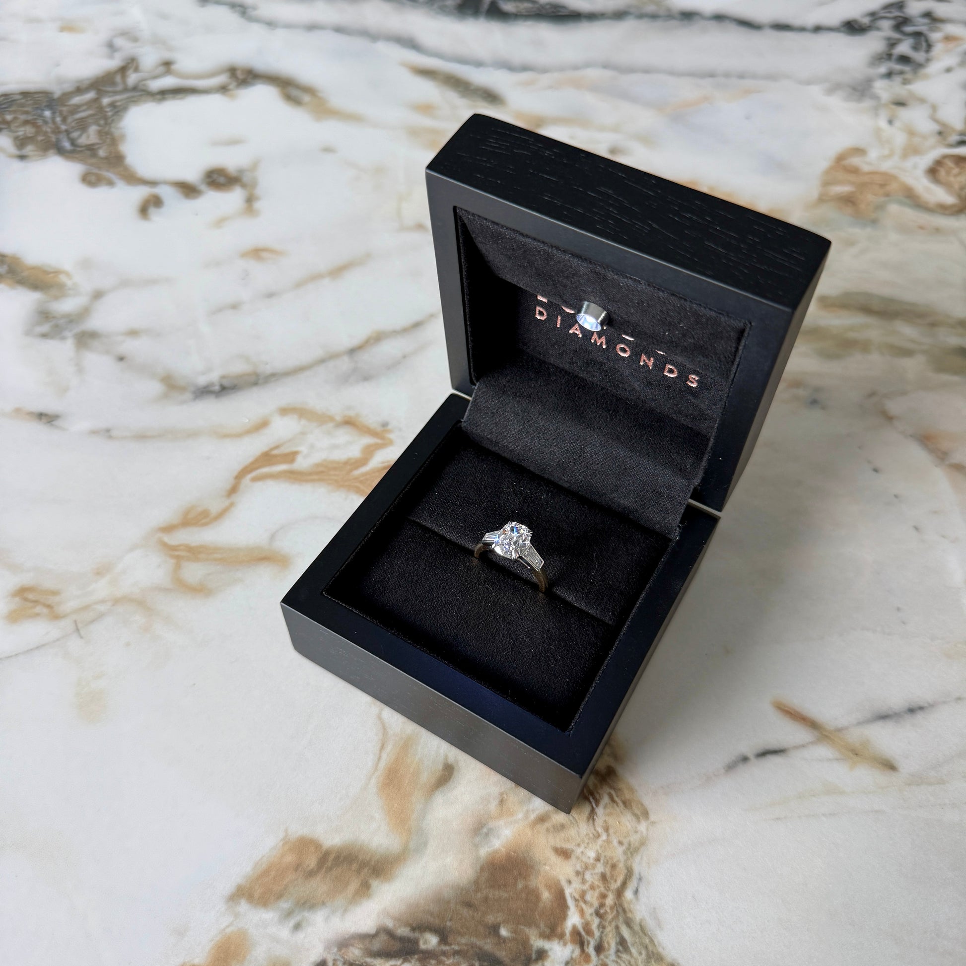 London Diamonds Classic Antique Cushion and Tapering Baguettes - 2ct+ (D/E & VVS)