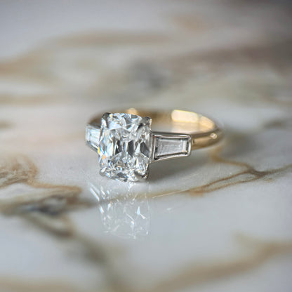 London Diamonds Classic Antique Cushion and Tapering Baguettes - 2ct+ (D/E & VVS)
