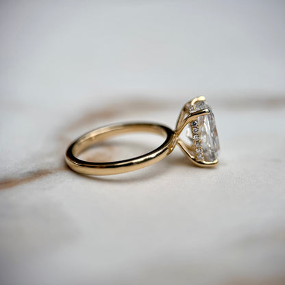 Classic Elongated Cushion Cut Hidden Halo - 3ct+ (10mm+, D/E & VVS)
