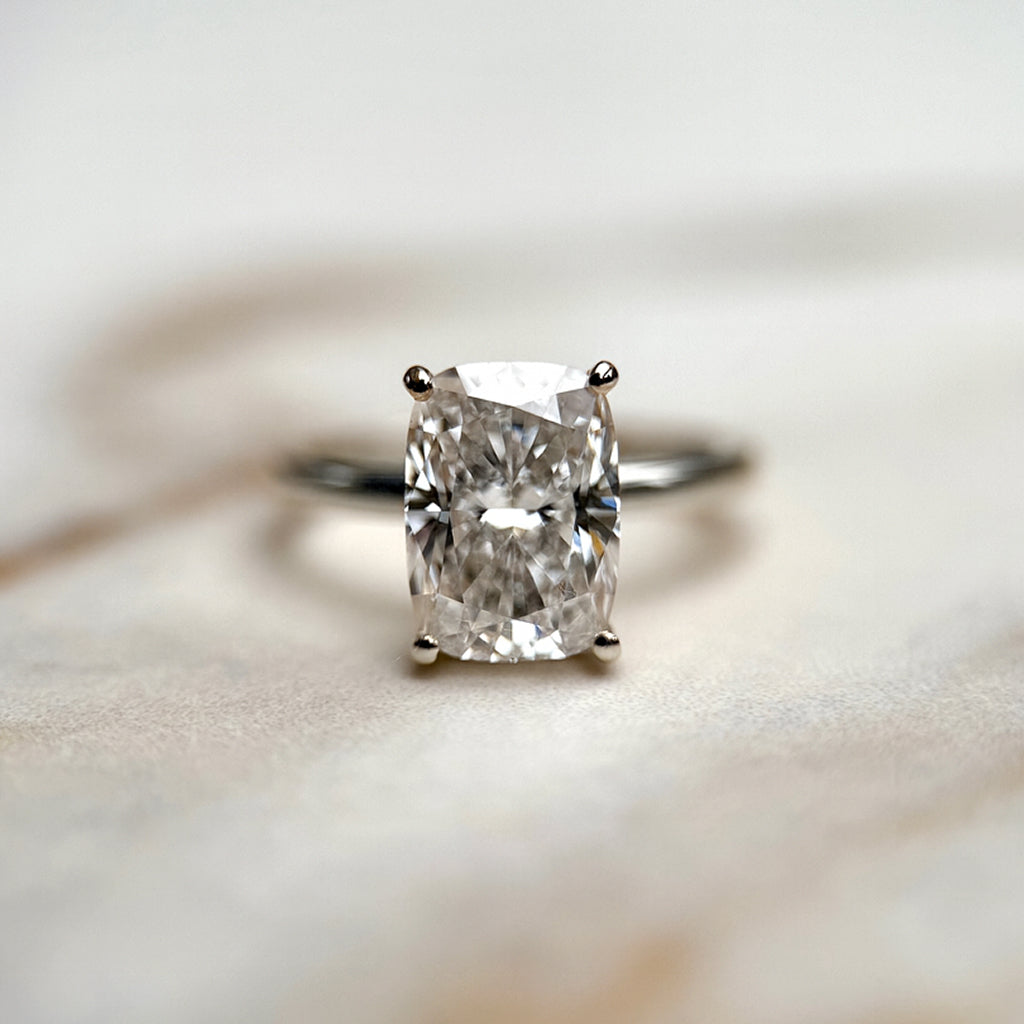 Classic Elongated Cushion Cut Hidden Halo - 3ct+ (10mm+, D/E & VVS)