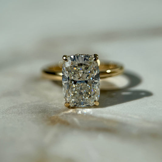 Classic Elongated Cushion Cut Hidden Halo - 3ct+ (10mm+, E/VS1+)