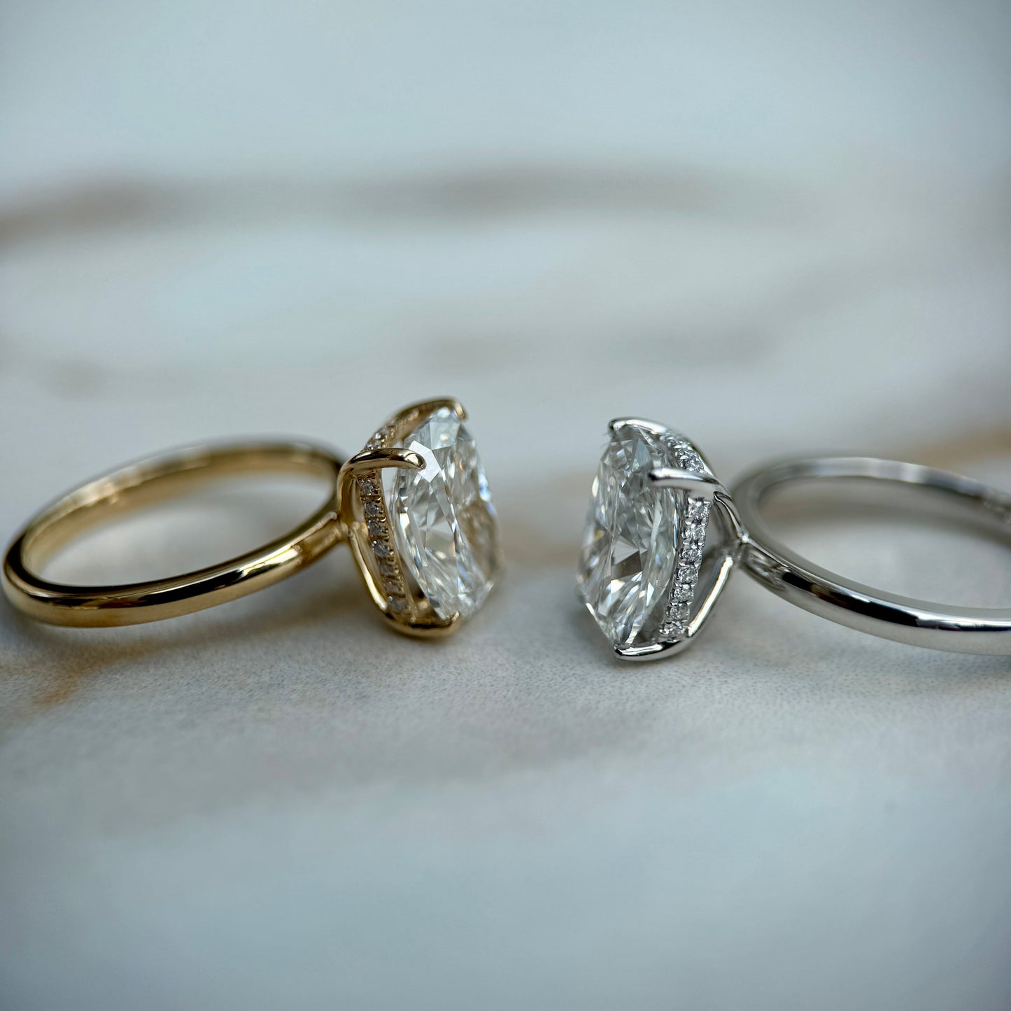 Classic Elongated Cushion Cut Hidden Halo - 3ct+ (10mm+, E/VS1+)