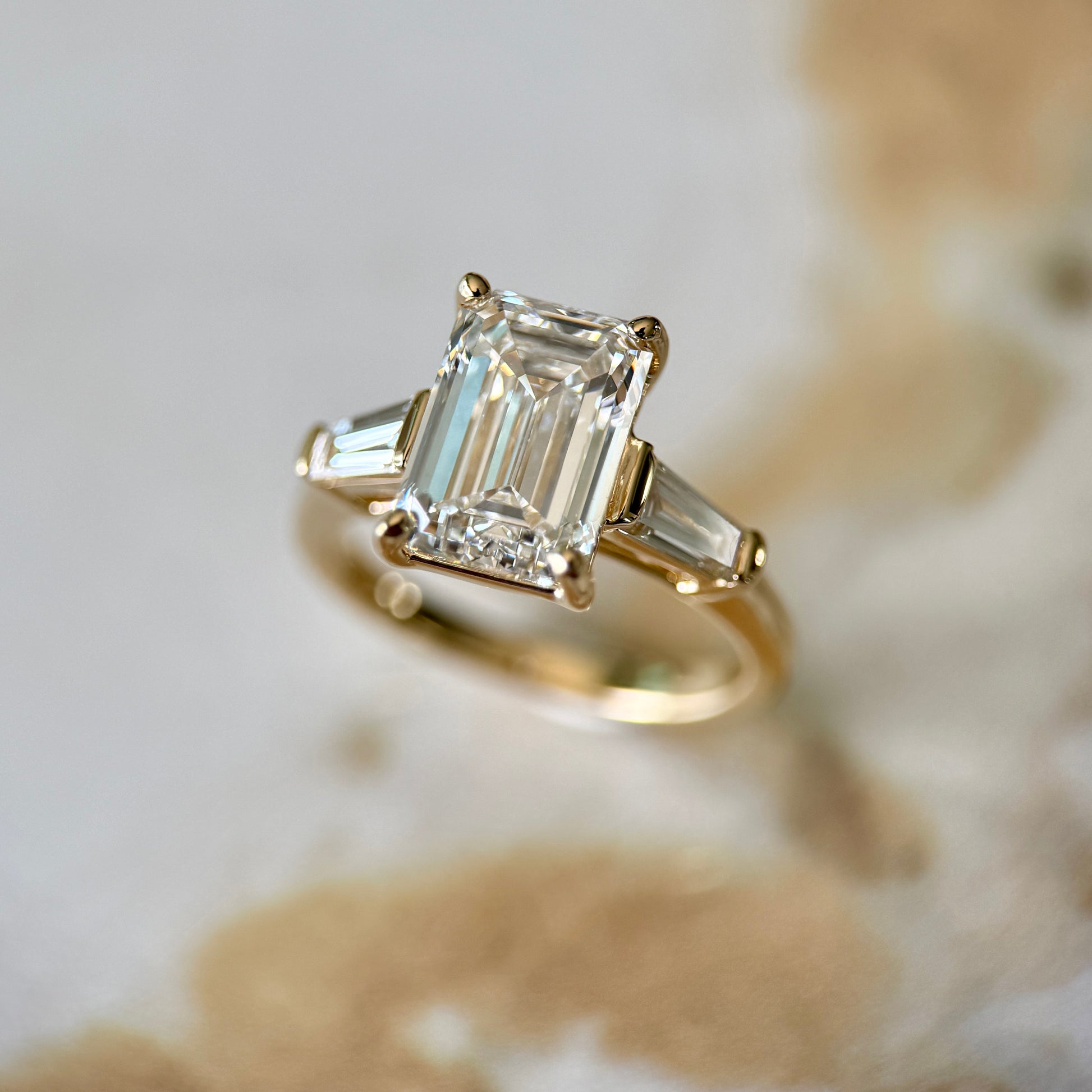 London Diamonds Classic Emerald and Tapering Baguettes - 3ct+ (9.5mm+, D/E & VVS)