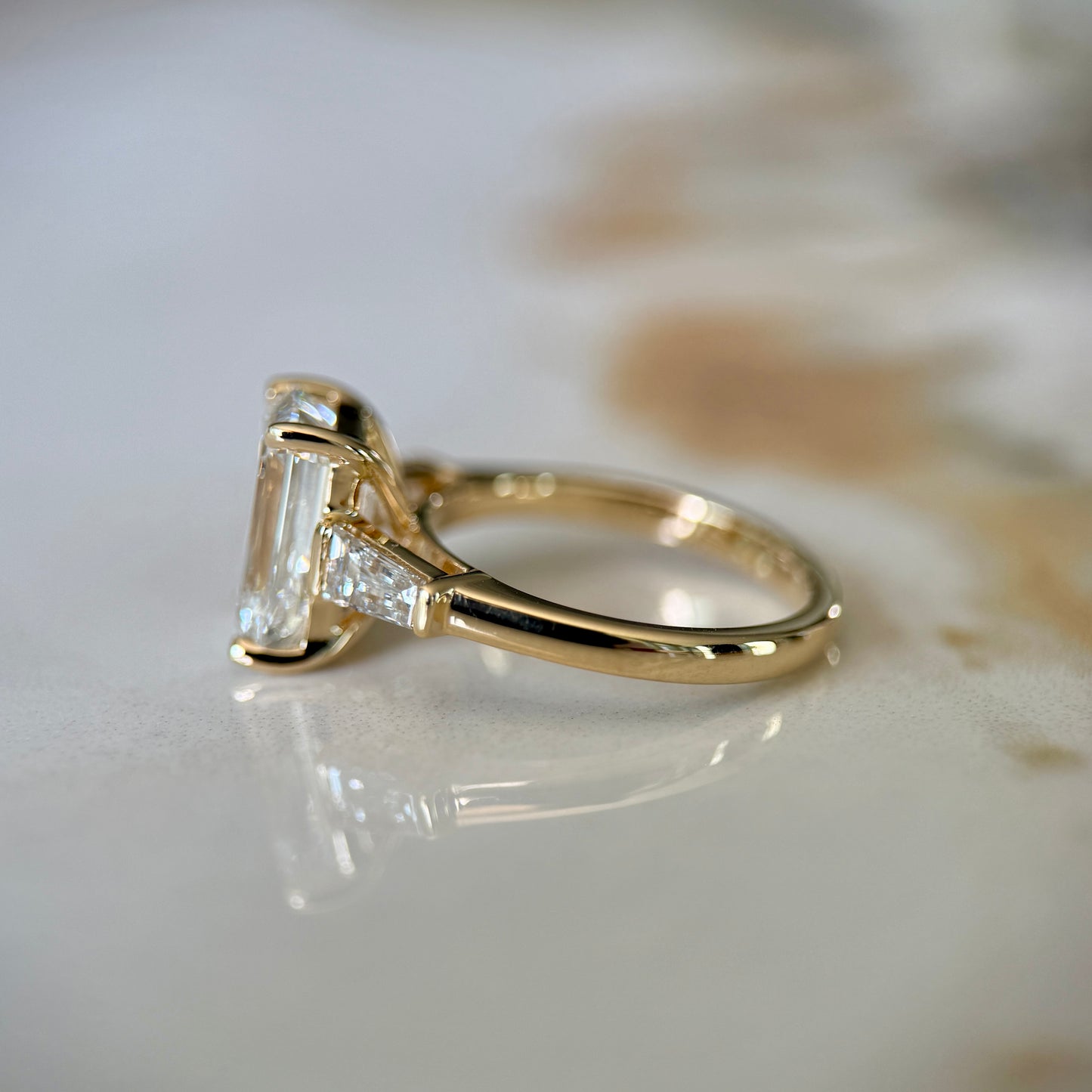 London Diamonds Classic Emerald and Tapering Baguettes - 3ct+ (9.5mm+, D/E & VVS)