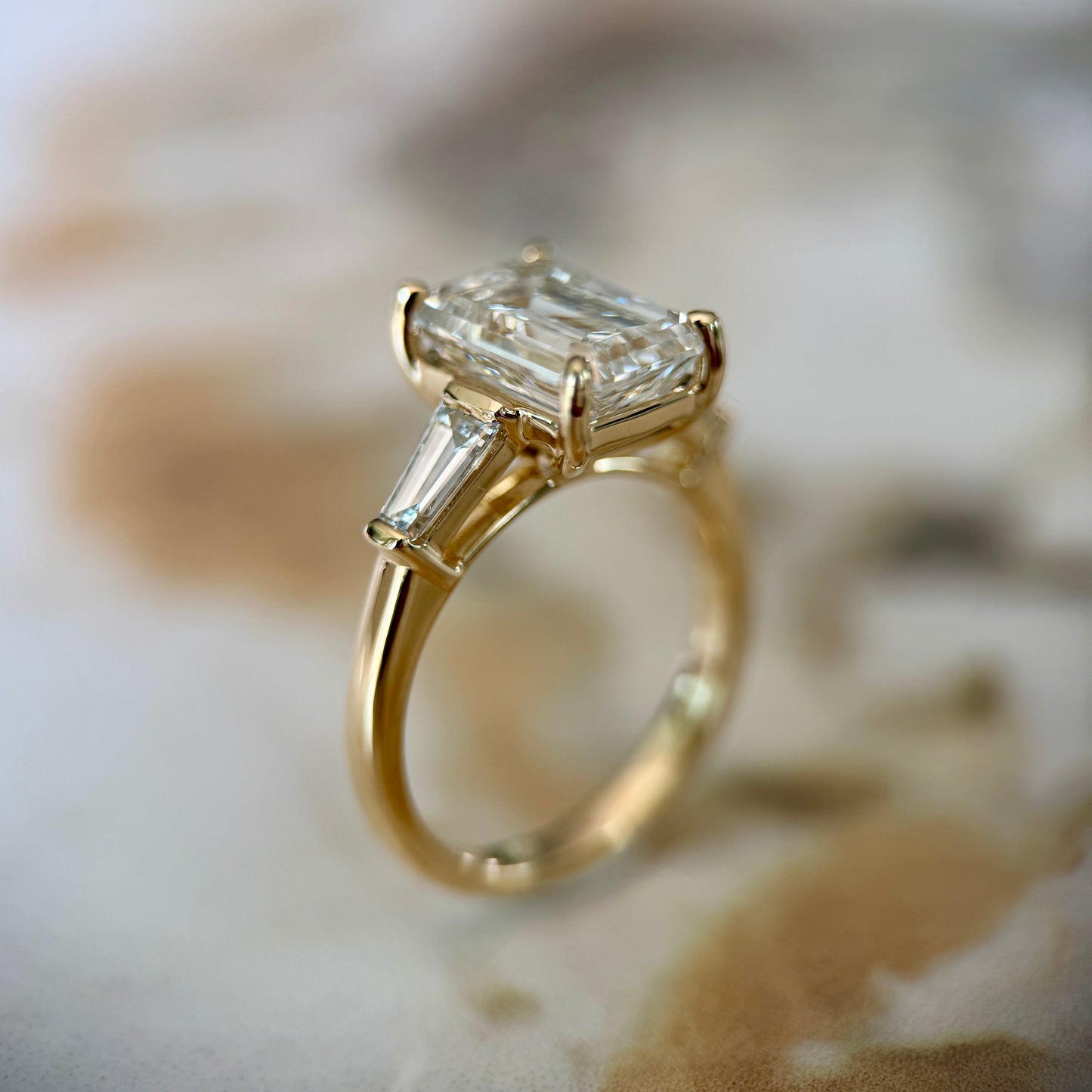 London Diamonds Classic Emerald and Tapering Baguettes - 3ct+ (9.5mm+, D/E & VVS)