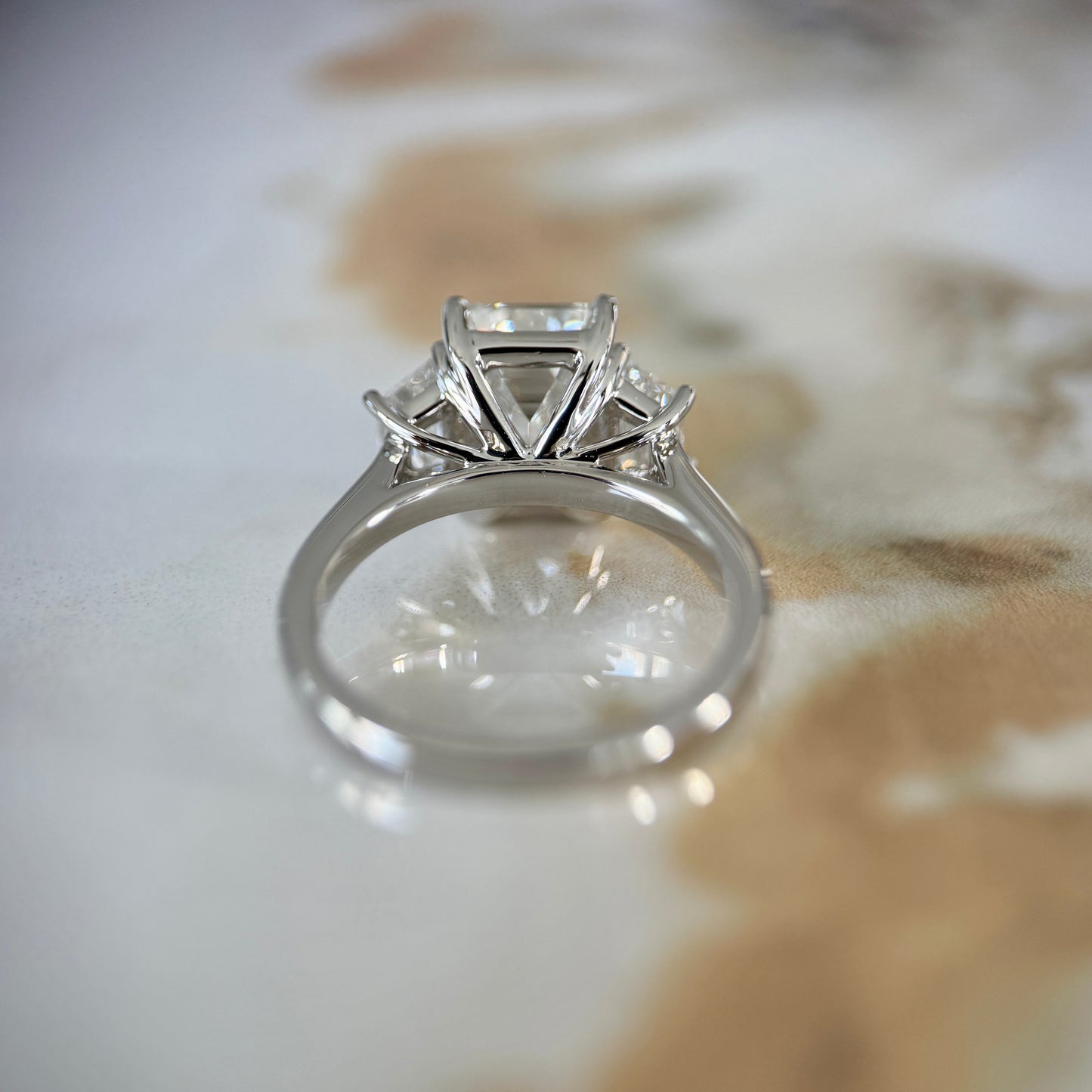 London Diamonds Classic Emerald and Trapezoids - 3ct+ (9.5mm+, D/E & VVS)