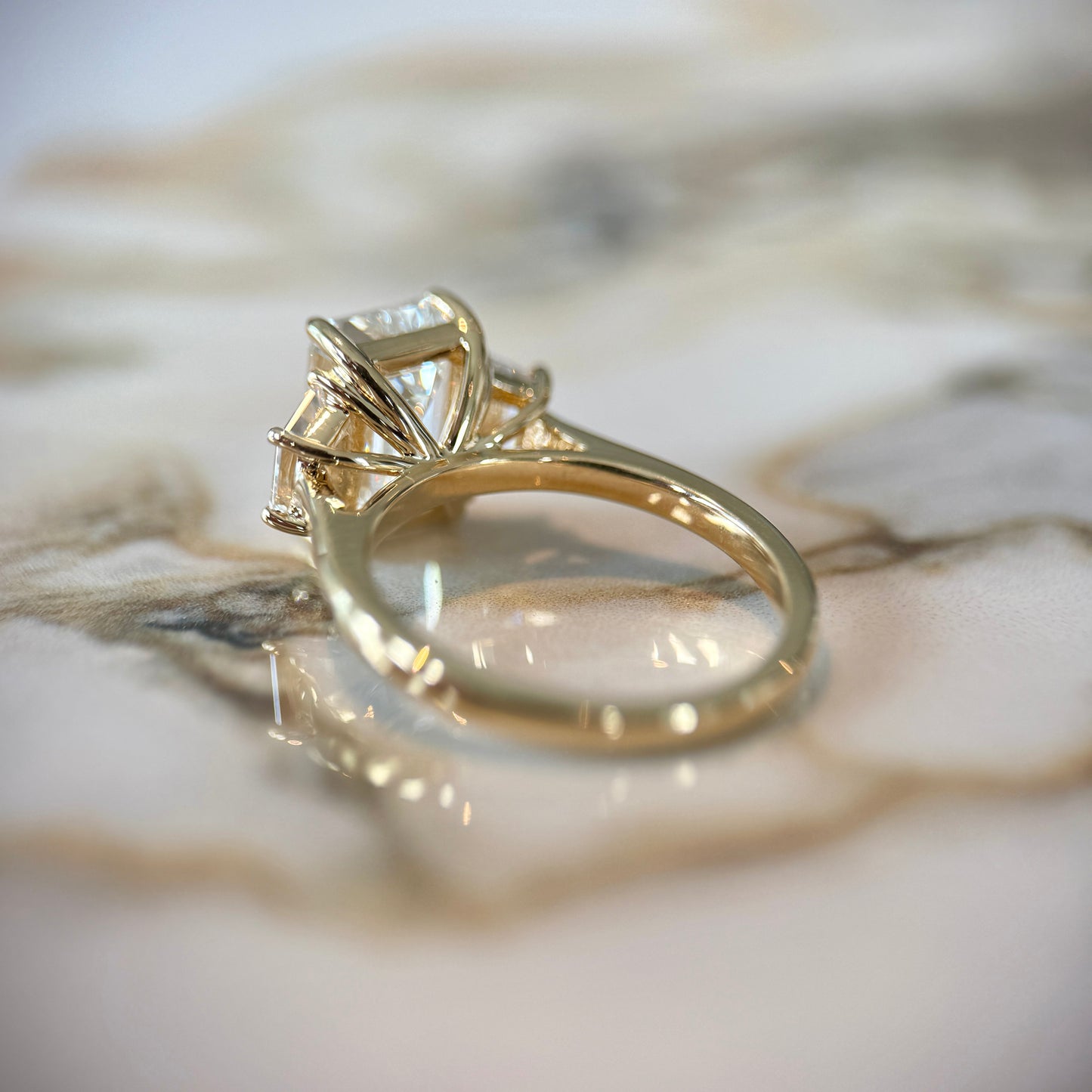 London Diamonds Classic Emerald and Trapezoids - 3ct+ (9.5mm+, D/E & VVS)