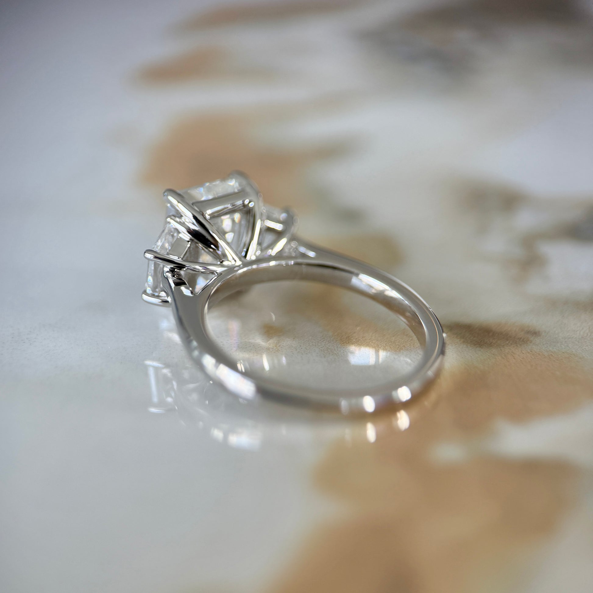 London Diamonds Classic Emerald and Trapezoids - 3ct+ (9.5mm+, D/E & VVS)