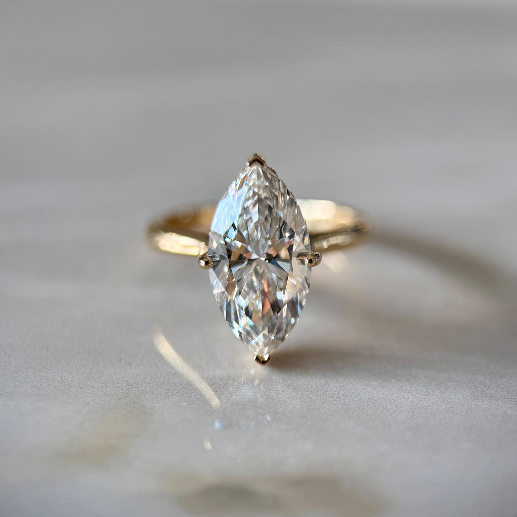 Classic Marquise Cut Hidden Halo - 3ct+ (14mm+, E/VS1+)