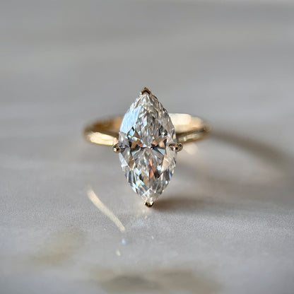 Classic Marquise Cut Hidden Halo - 3ct+ (14mm+, E/VS1+)