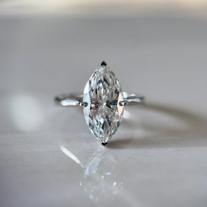 Classic Marquise Cut Hidden Halo - 3ct+ (14mm+, E/VS1+)