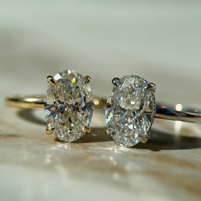 London Diamonds Classic Oval Cut Hidden Halo - 3ct+ (11.5mm+, E/VS1+)