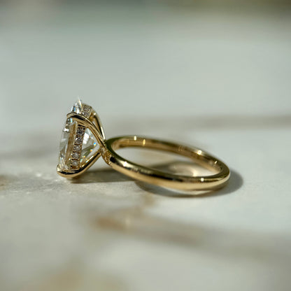 London Diamonds Classic Oval Cut Hidden Halo - 3ct+ (11.5mm+, E/VS1+)