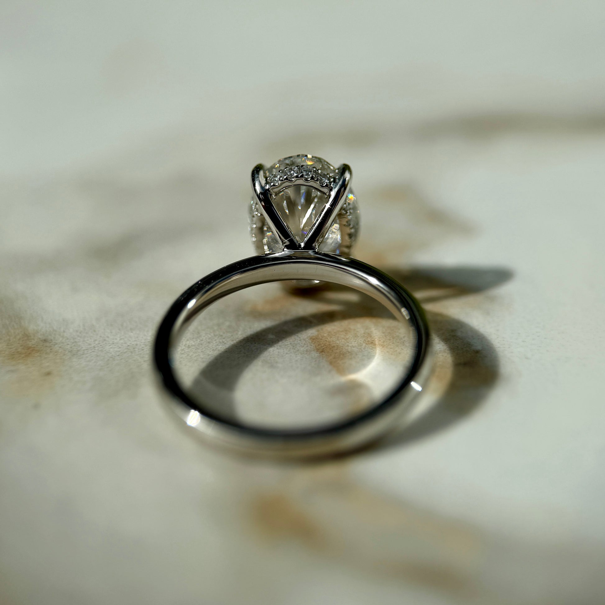 London Diamonds Classic Oval Cut Hidden Halo - 3ct+ (11.5mm+, E/VS1+)