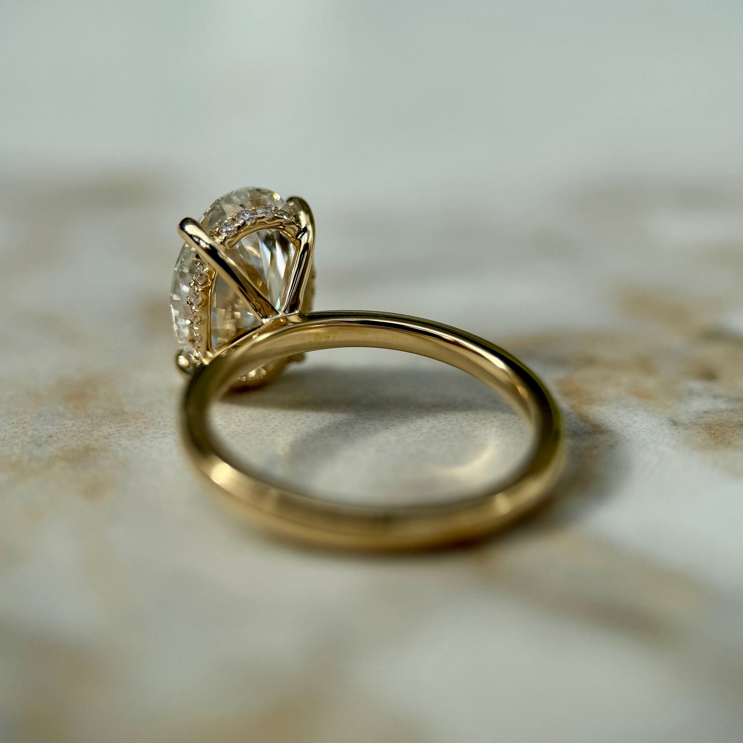 London Diamonds Classic Oval Cut Hidden Halo - 3ct+ (11.5mm+, E/VS1+)
