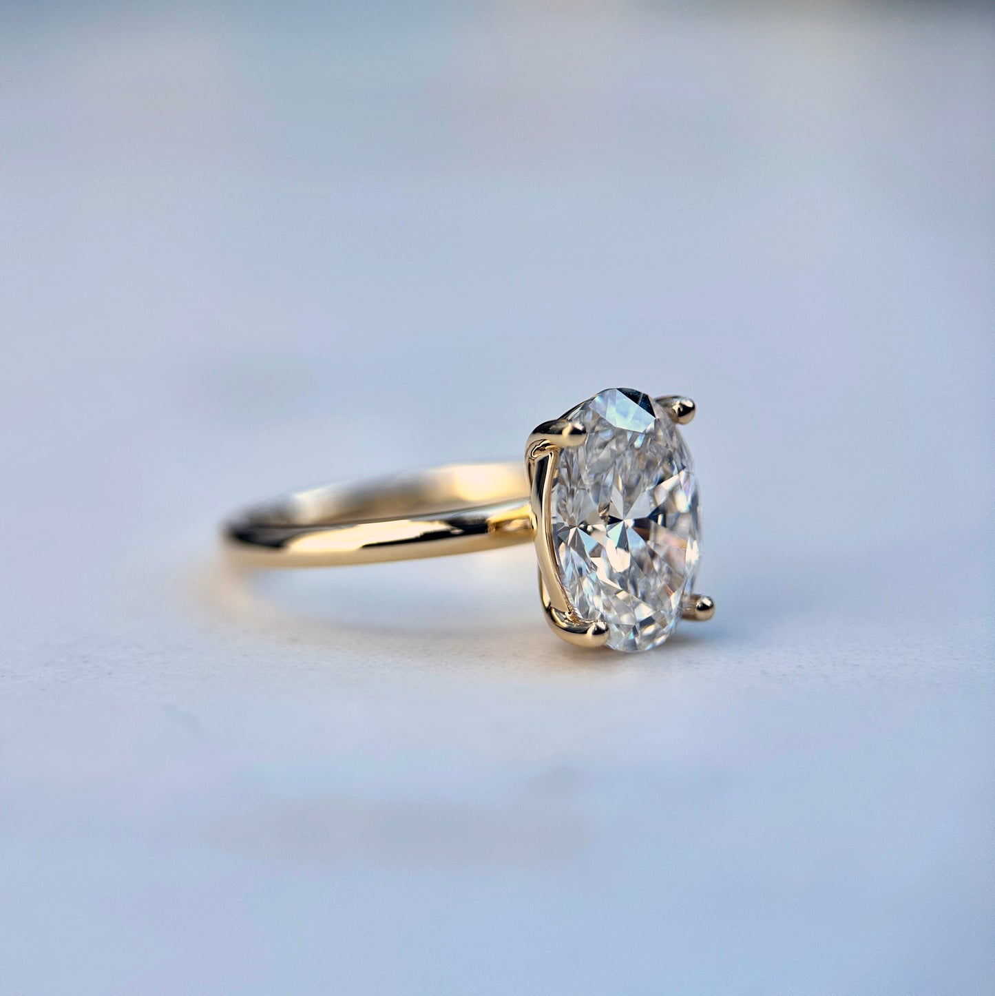 Classic Oval Cut Solitaire - 2.50ct+ (10.5mm+, D/E & VVS)