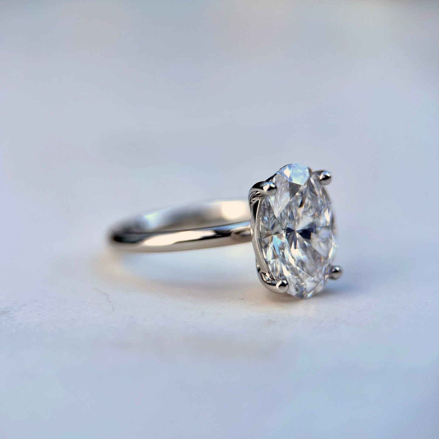 Classic Oval Cut Solitaire - 2.50ct+ (10.5mm+, D/E & VVS)