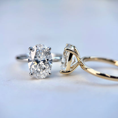 Classic Oval Cut Solitaire - 2.50ct+ (10.5mm+, D/E & VVS)