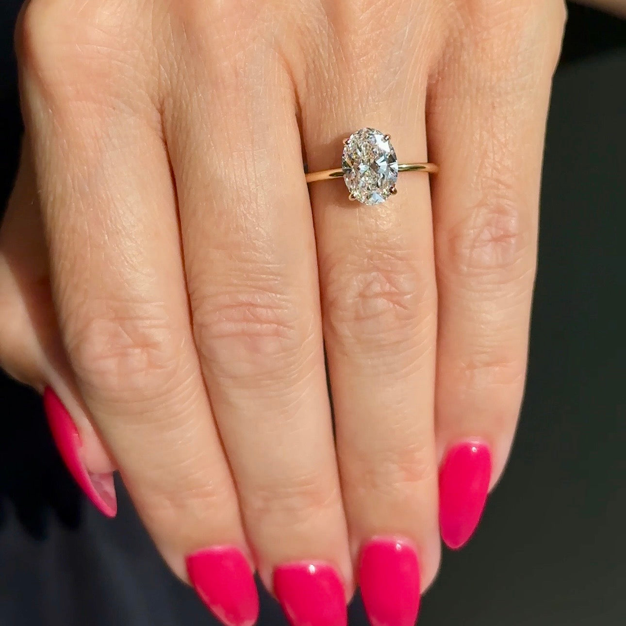 Classic Oval Cut Solitaire - 2ct+ (10mm+, D/E & VS1+)