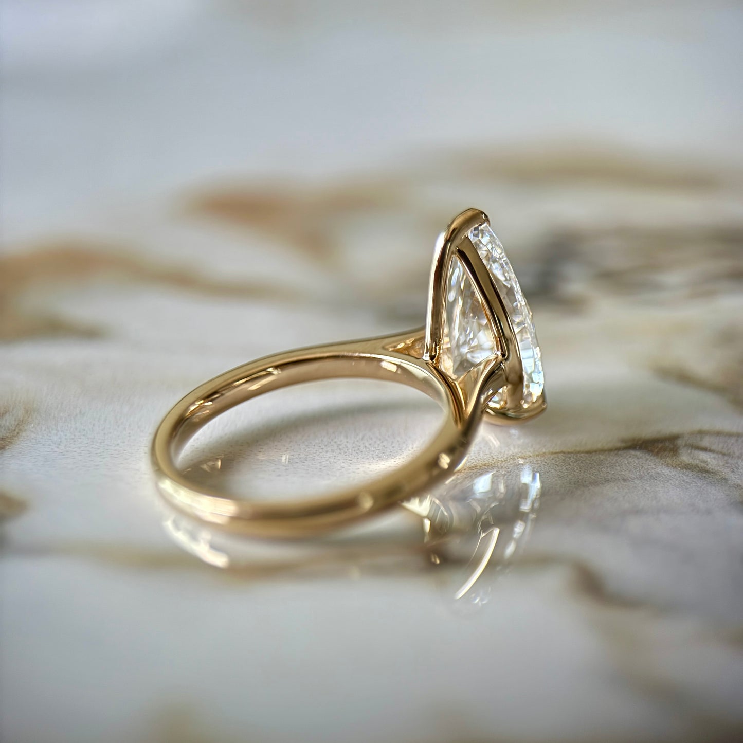 Classic Pear Cut Solitaire - 3ct+ (E/VS1+)