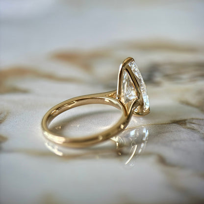 Classic Pear Cut Solitaire - 3ct+ (E/VS1+)