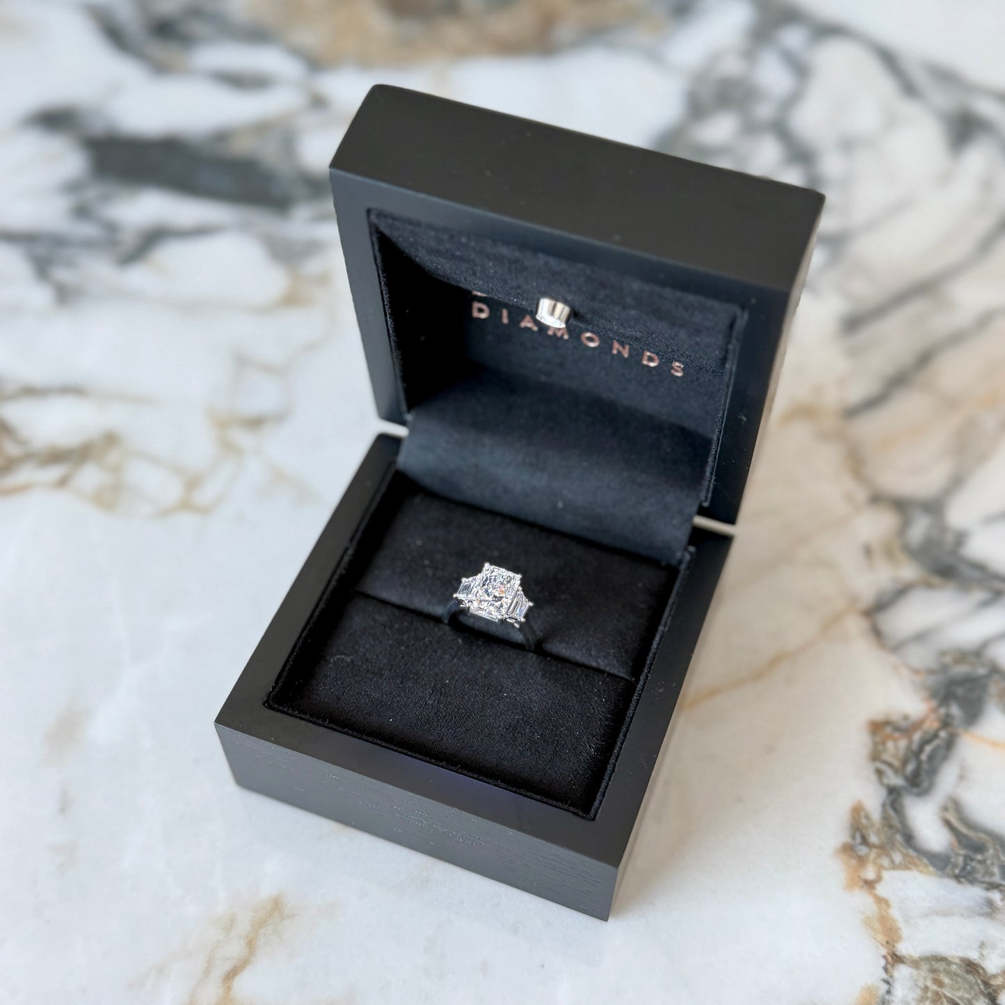 London Diamonds Classic Radiant and Trapezoids - 3ct+ (10mm+, D/E & VVS)