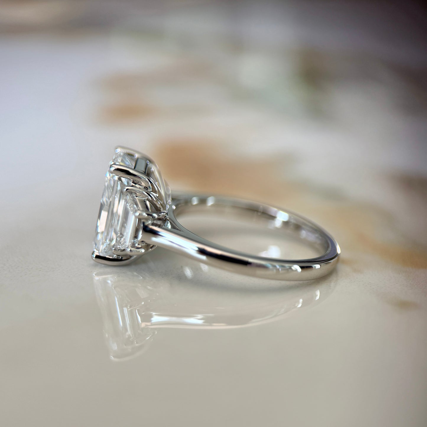 London Diamonds Classic Radiant and Trapezoids - 3ct+ (10mm+, D/E & VVS)