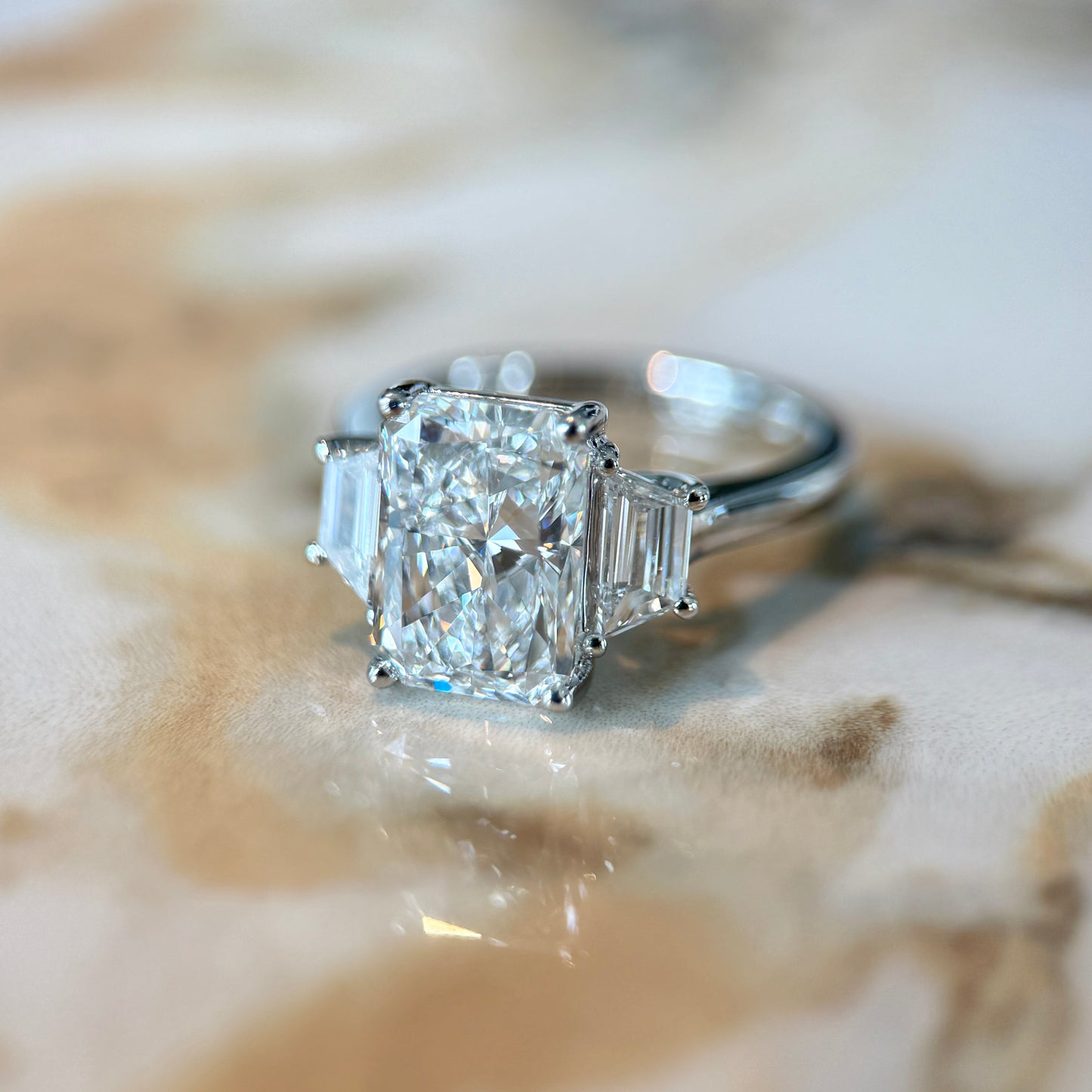 London Diamonds Classic Radiant and Trapezoids - 3ct+ (10mm+, D/E & VVS)