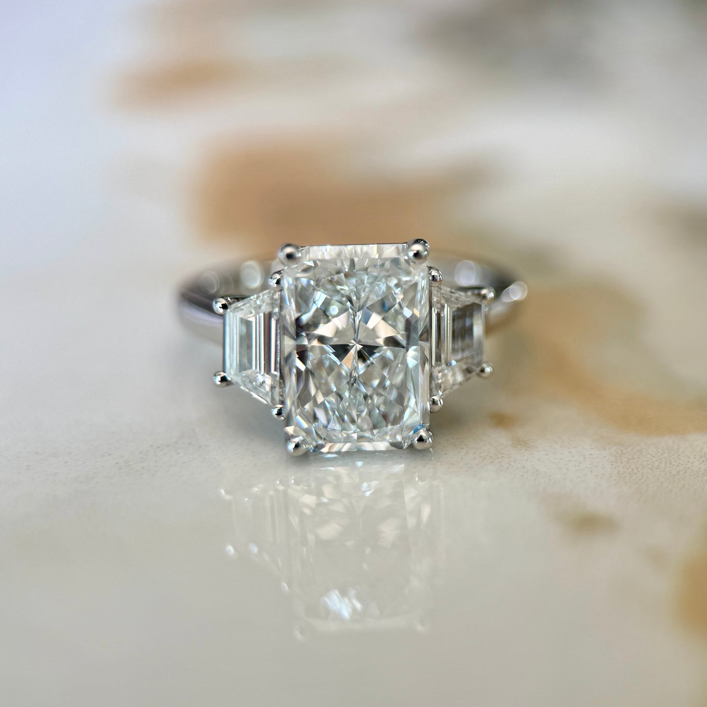 London Diamonds Classic Radiant and Trapezoids - 3ct+ (10mm+, D/E & VVS)