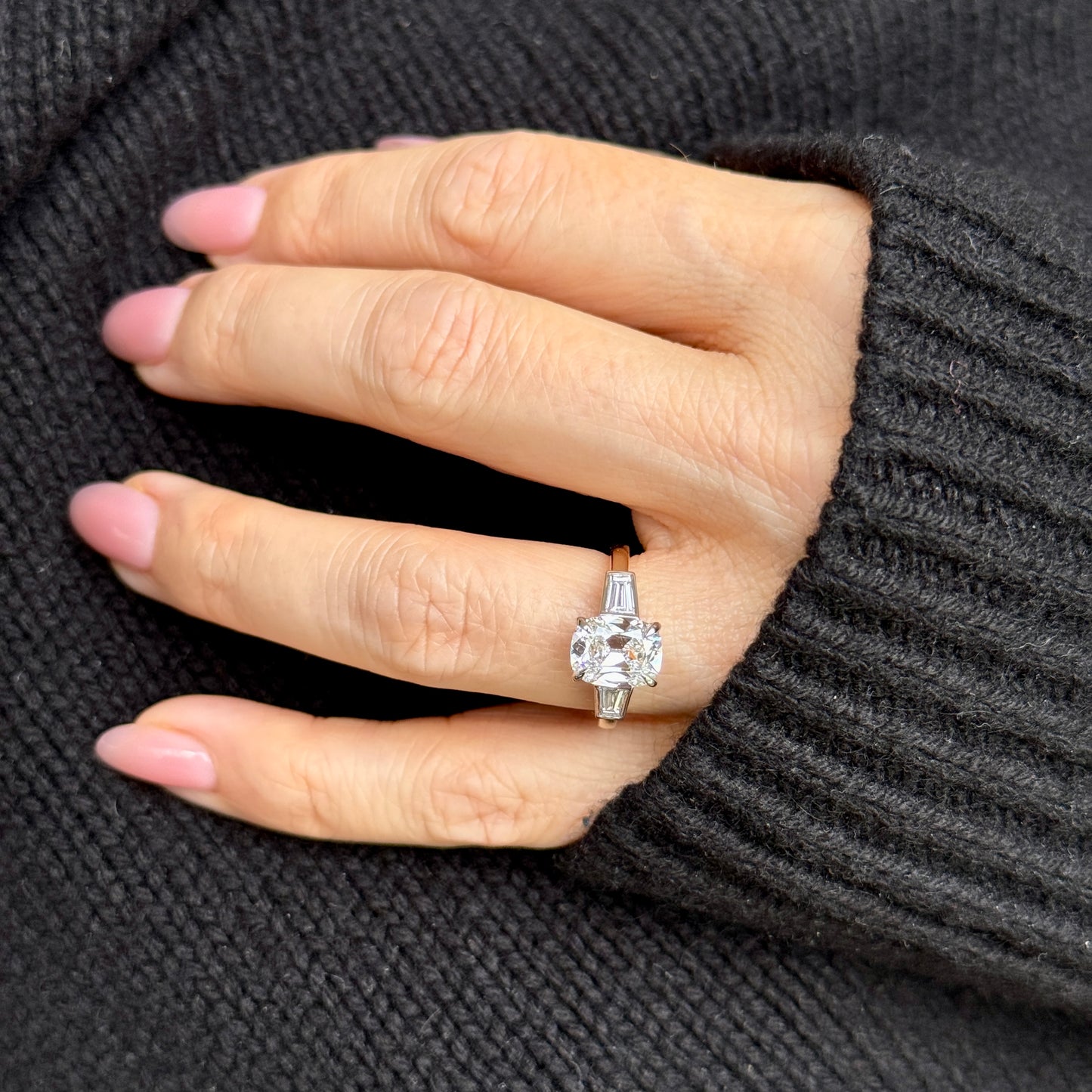 Classic Antique Cushion and Tapering Baguettes - 3ct+ (D/E & VVS)