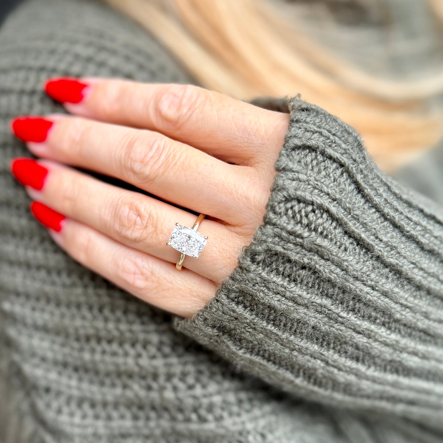 Classic Elongated Cushion Cut Hidden Halo - 3ct+ (10mm+, D/E & VVS)