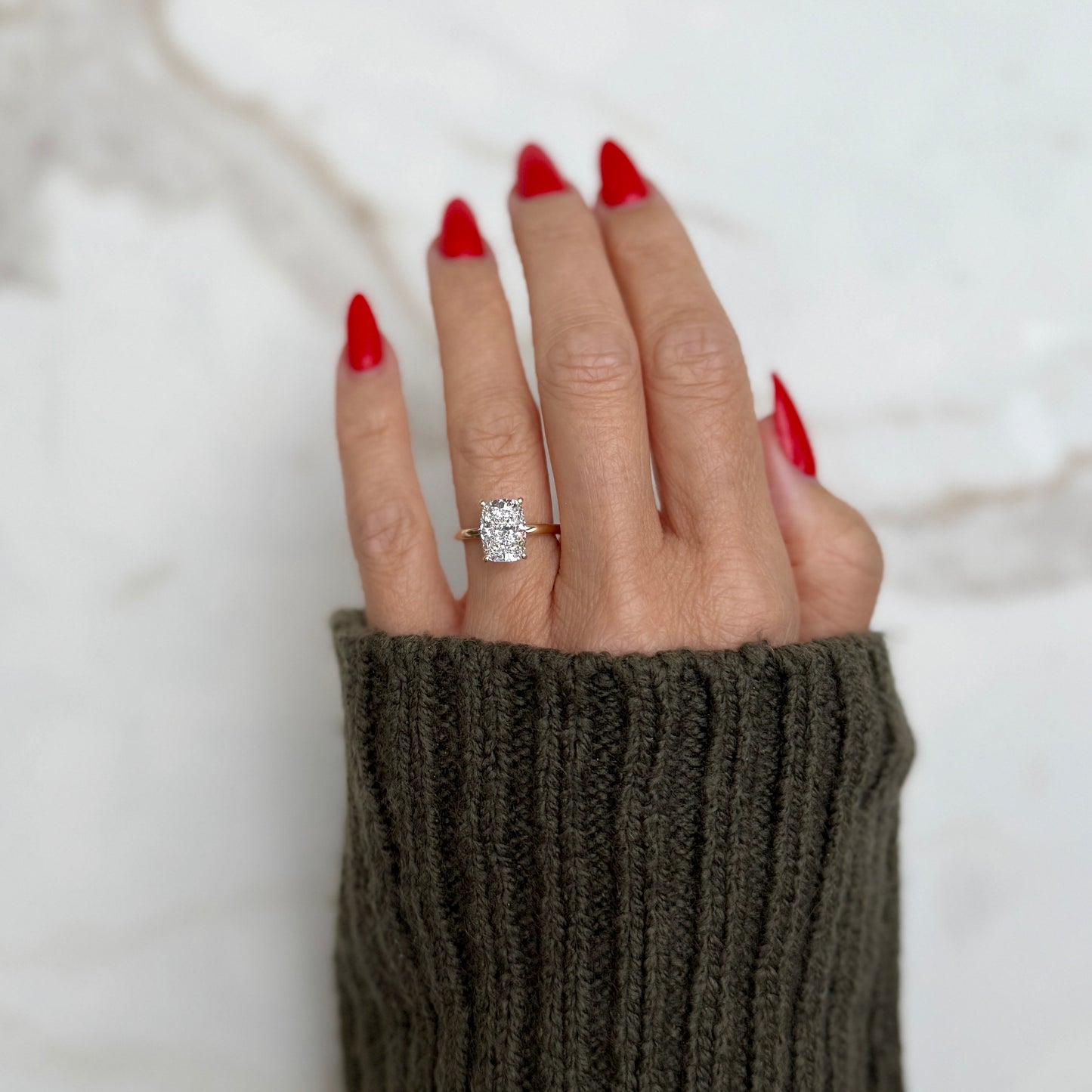 Classic Elongated Cushion Cut Hidden Halo - 3ct+ (10mm+, D/E & VVS)