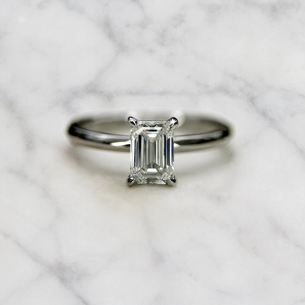 Classic Emerald Cut Solitaire - 1ct+ (D/E & VVS)