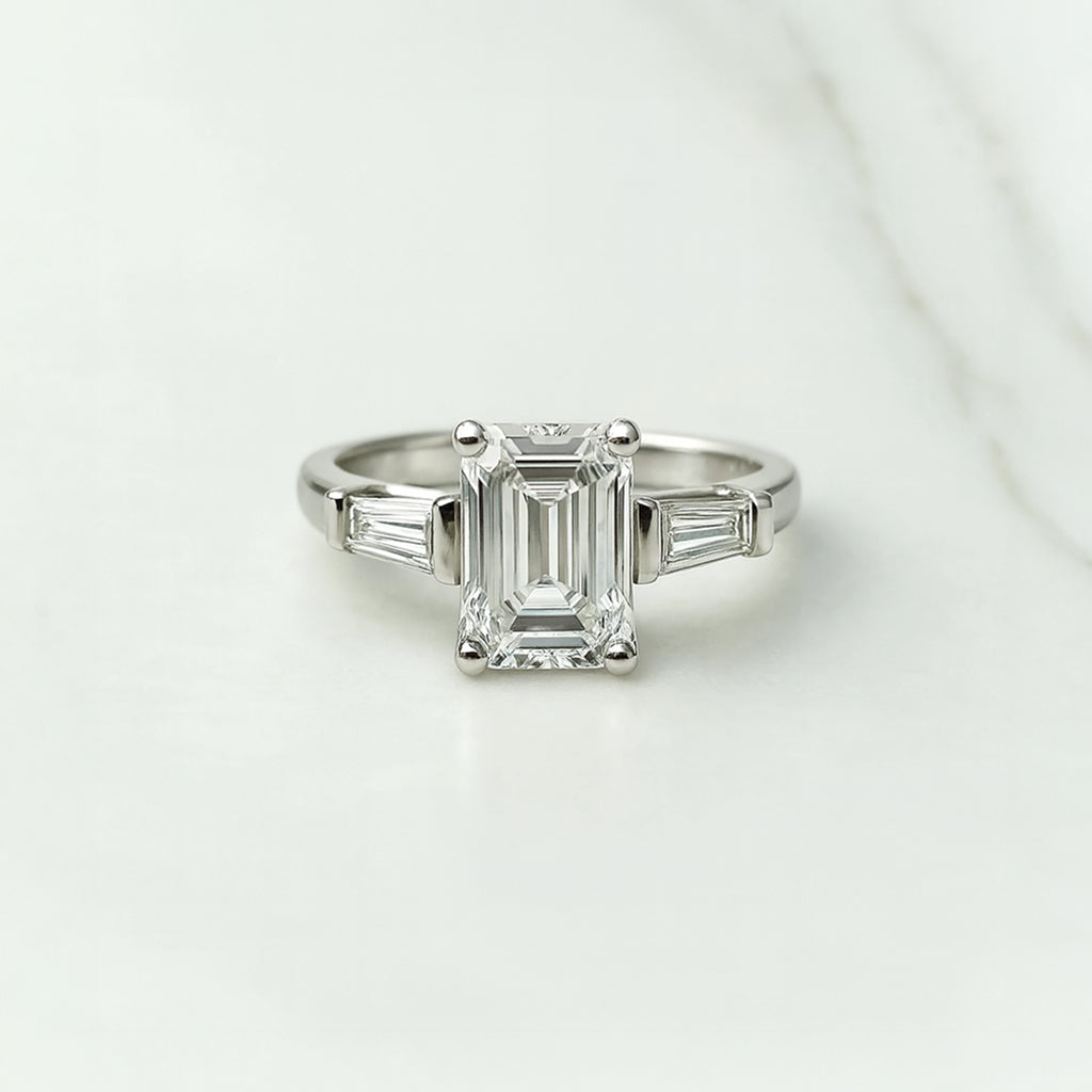 Classic Emerald and Tapering Baguettes - 1.50ct+ (7.5mm+, D/E & VVS)