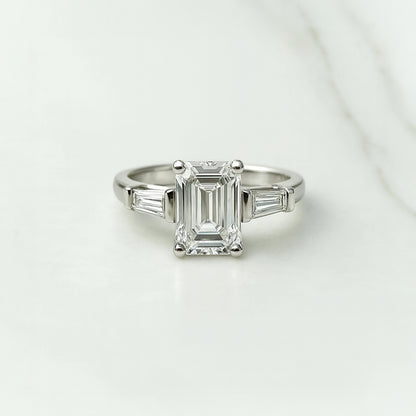 Classic Emerald and Tapering Baguettes - 1.50ct+ (7.5mm+, D/E & VVS)