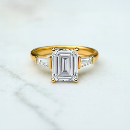 Classic Emerald and Tapering Baguettes - 2ct+ (8.5mm+, D/E & VVS)