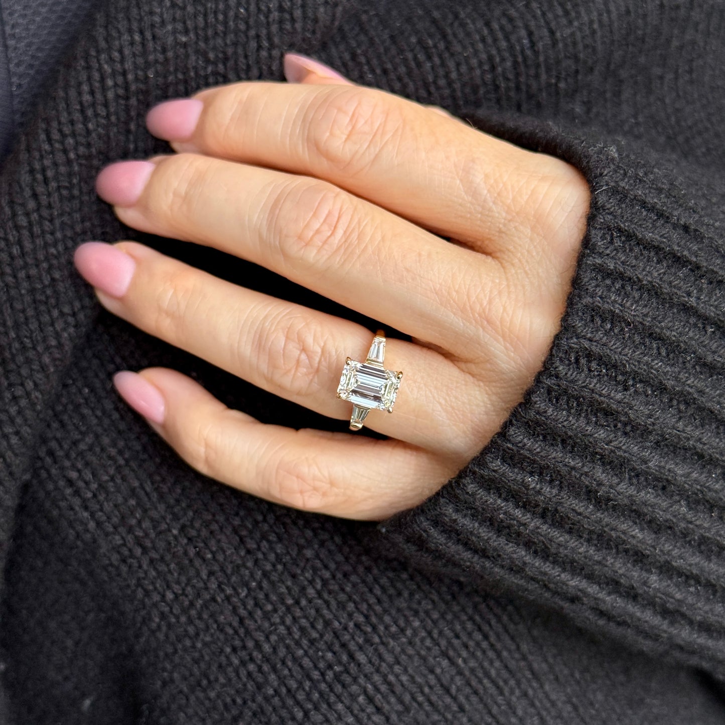 Classic Emerald and Tapering Baguettes - 3ct+ (9.5mm+, D/E & VVS)