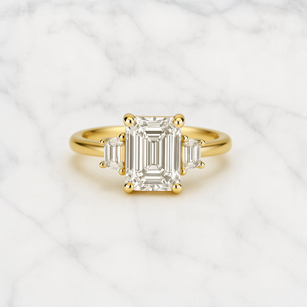 Classic Emerald and Trapezoids - 1.80ct+ (8.3mm+, D/E & VVS)