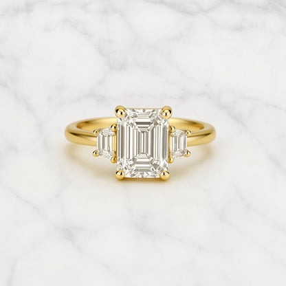 Classic Emerald and Trapezoids - 1.80ct+ (8.3mm+, D/E & VVS)