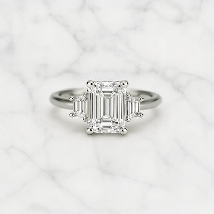 Classic Emerald and Trapezoids - 1.80ct+ (8.3mm+, D/E & VVS)