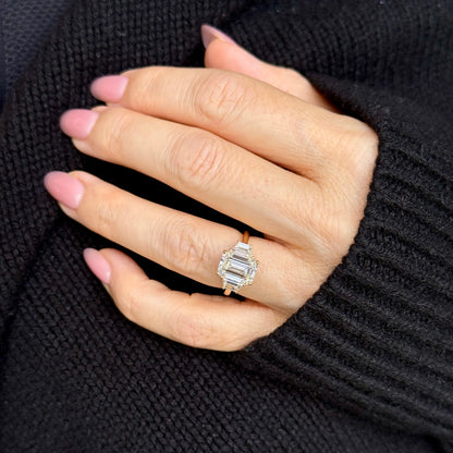 Classic Emerald and Trapezoids - 3ct+ (9.5mm+, D/E & VVS)